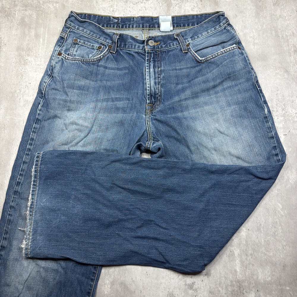 Lucky Brand Jeans Dungarees Straight Bootcut Men's Size 34x30 Zip Fly Denim USA - Picture 1 of 11